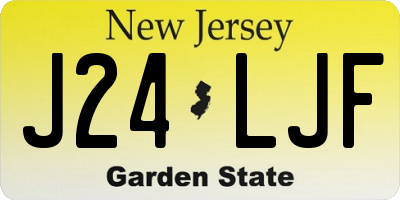 NJ license plate J24LJF