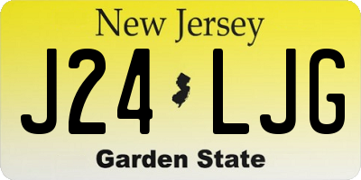 NJ license plate J24LJG
