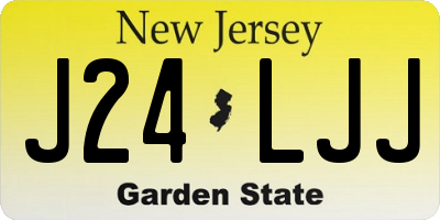NJ license plate J24LJJ