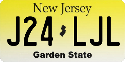 NJ license plate J24LJL