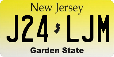 NJ license plate J24LJM