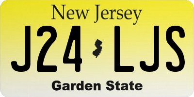 NJ license plate J24LJS