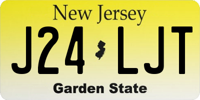 NJ license plate J24LJT
