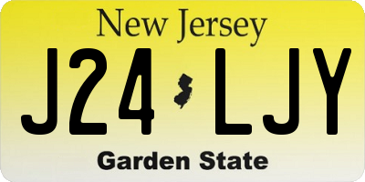 NJ license plate J24LJY