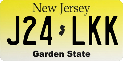 NJ license plate J24LKK