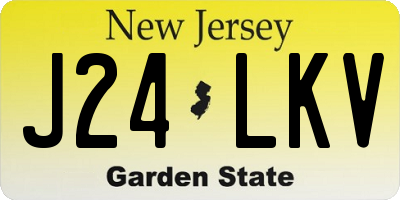 NJ license plate J24LKV