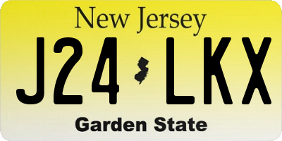 NJ license plate J24LKX
