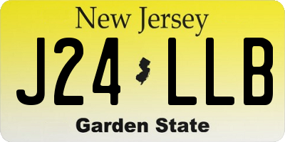 NJ license plate J24LLB
