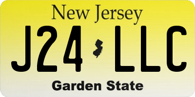 NJ license plate J24LLC
