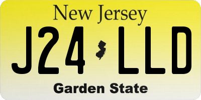 NJ license plate J24LLD
