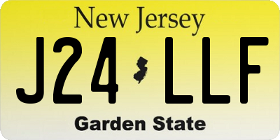 NJ license plate J24LLF