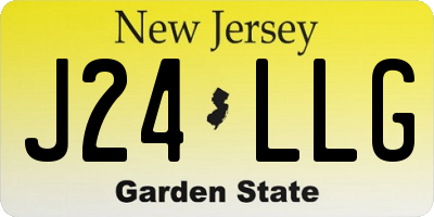 NJ license plate J24LLG