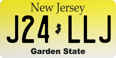 NJ license plate J24LLJ