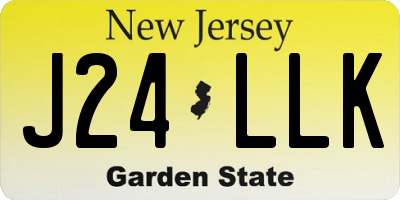 NJ license plate J24LLK