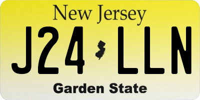 NJ license plate J24LLN