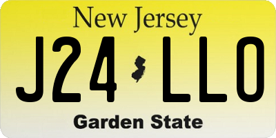 NJ license plate J24LLO