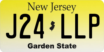 NJ license plate J24LLP