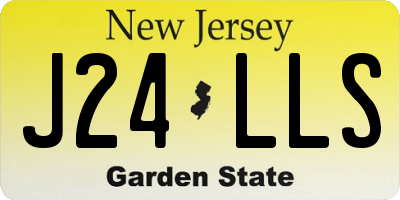NJ license plate J24LLS
