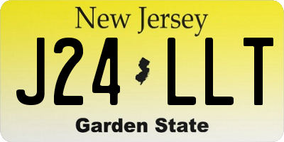 NJ license plate J24LLT