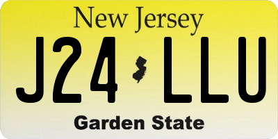NJ license plate J24LLU