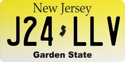 NJ license plate J24LLV