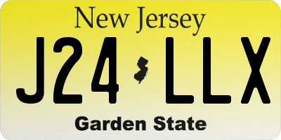 NJ license plate J24LLX