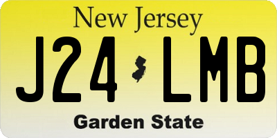 NJ license plate J24LMB