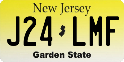 NJ license plate J24LMF