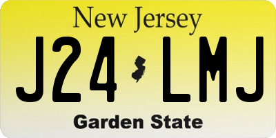 NJ license plate J24LMJ