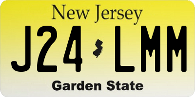 NJ license plate J24LMM