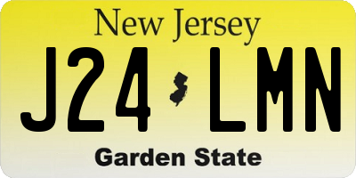 NJ license plate J24LMN