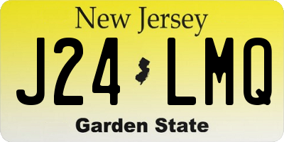 NJ license plate J24LMQ