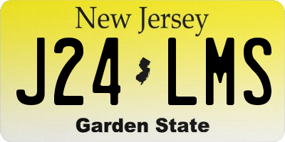 NJ license plate J24LMS