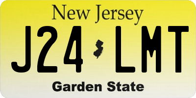 NJ license plate J24LMT