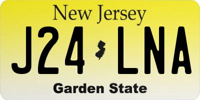 NJ license plate J24LNA
