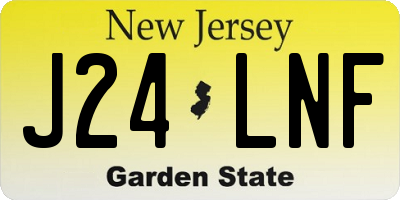 NJ license plate J24LNF