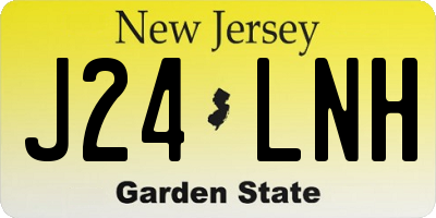 NJ license plate J24LNH