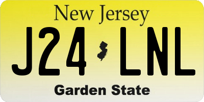 NJ license plate J24LNL