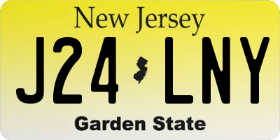 NJ license plate J24LNY