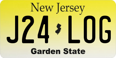 NJ license plate J24LOG