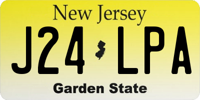 NJ license plate J24LPA