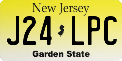 NJ license plate J24LPC