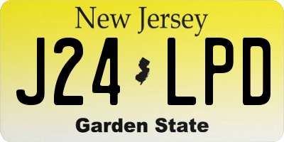 NJ license plate J24LPD