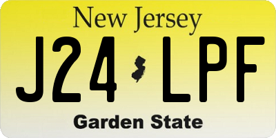 NJ license plate J24LPF