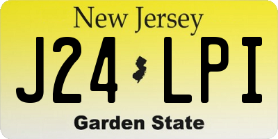 NJ license plate J24LPI