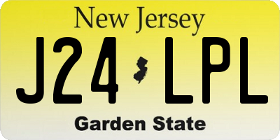 NJ license plate J24LPL