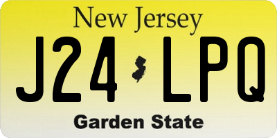 NJ license plate J24LPQ