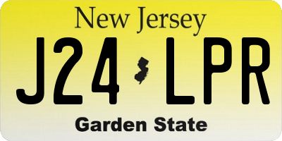 NJ license plate J24LPR