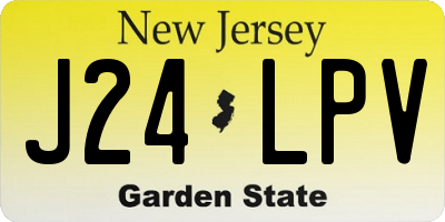 NJ license plate J24LPV