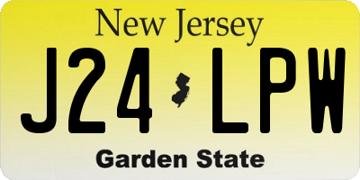 NJ license plate J24LPW